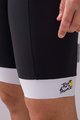 SANTINI Krótkie spodnie kolarskie z szelkami - TOUR DE FRANCE 2022 - biały/czarny