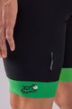 SANTINI Krótkie spodnie kolarskie z szelkami - TOUR DE FRANCE 2022 - czarny/zielony