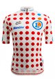 SANTINI Koszulka kolarska z krótkim rękawem - TOUR DE FRANCE 2023 - czerwony/biały