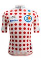 SANTINI Koszulka kolarska z krótkim rękawem - TOUR DE FRANCE 2024 - czerwony/biały