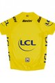 SANTINI Koszulka kolarska z krótkim rękawem - TOUR DE FRANCE 2024 - żółty