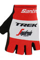 SANTINI Kolarskie rękawiczki z krótkimi palcami - TREK 2019 RACE - czerwony/biały/czarny