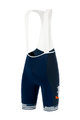 SANTINI Krótkie spodnie kolarskie z szelkami - TREK SEGAFREDO 2020 - niebieski