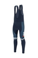 SANTINI Długie spodnie kolarskie z szelkami - TREK 2020 WINTER - niebieski