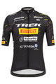 SANTINI Koszulka kolarska z krótkim rękawem - TREK PIRELLI MTB 20 - czarny/biały/żółty
