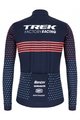 SANTINI Zimowa koszulka kolarska z długim rękawem - TREK 2022 FACTORY RACING CX WINTER - różowy/niebieski