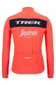 SANTINI Zimowa koszulka kolarska z długim rękawem - TREK SEGAFREDO 2022 WINTER - różowy