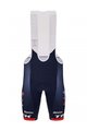 SANTINI Krótkie spodnie kolarskie z szelkami - TREK SEGAFREDO 2023 FAN LINE - czerwony/niebieski