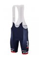SANTINI Krótkie spodnie kolarskie z szelkami - TREK SEGAFREDO 2023 FAN LINE - czerwony/niebieski