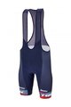 SANTINI Krótkie spodnie kolarskie z szelkami - TREK FACTORY RACING 2023 - niebieski