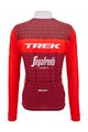 SANTINI Zimowa koszulka kolarska z długim rękawem - TREK SEGAFREDO 2023 WINTER - czerwony/biały