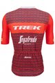 SANTINI Koszulka kolarska z krótkim rękawem - TREK SEGAFREDO 2023 FAN LINE - czerwony/biały