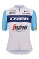 SANTINI Koszulka kolarska z krótkim rękawem - TREK SEGAFREDO 2023 LADY FAN LINE - jasnoniebieski/biały