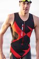 SANTINI Kombinezon kolarski - X IRONMAN CUPIO - czarny/czerwony