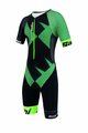SANTINI Kombinezon kolarski - X IRONMAN CUPIO - czarny/zielony