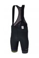 SANTINI Krótkie spodnie kolarskie z szelkami - UCI RAINBOW 2023 - czarny/tęczowy