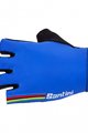 SANTINI Kolarskie rękawiczki z krótkimi palcami - UCI RAINBOW - tęczowy/niebieski