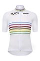 SANTINI Koszulka kolarska z krótkim rękawem - UCI WORLD CHAMPION MASTER - biały/tęczowy