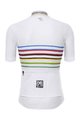 SANTINI Koszulka kolarska z krótkim rękawem - UCI WORLD CHAMPION MASTER - biały/tęczowy