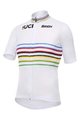 SANTINI Koszulka kolarska z krótkim rękawem - UCI WORLD CHAMPION MASTER - biały/tęczowy