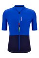 SANTINI Koszulka kolarska z krótkim rękawem - UCI RIGA - niebieski/czarny