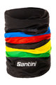 SANTINI Komin kolarski - UCI RAINBOW - czarny/tęczowy