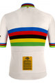 SANTINI Koszulka kolarska z krótkim rękawem - UCI WORLD 100 GOLD - tęczowy/biały