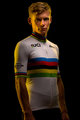SANTINI Koszulka kolarska z krótkim rękawem - UCI WORLD 100 GOLD - tęczowy/biały