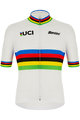 SANTINI Koszulka kolarska z krótkim rękawem - UCI WORLD CHAMP ECO - tęczowy/biały