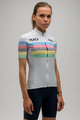 SANTINI Koszulka kolarska z krótkim rękawem - UCI WORLD 100 LADY - biały/tęczowy