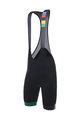 SANTINI Krótkie spodnie kolarskie z szelkami - CROWN  - czarny