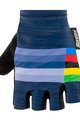 SANTINI Kolarskie rękawiczki z krótkimi palcami - UCI RAINBOW - niebieski