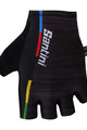 Santini Kolarskie rękawiczki z krótkimi palcami - UCI RAINBOW - czarny