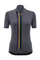 SANTINI Koszulka kolarska z krótkim rękawem - UCI RAINBOW LADY - szary