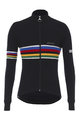 Santini koszulka - UCI RAINBOW WOOL - czarny