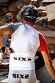 SIX2 Koszulka kolarska z krótkim rękawem - BIKE3 ULTRALIGHT - biały/szary/czerwony