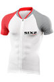 SIX2 Koszulka kolarska z krótkim rękawem - BIKE3 ULTRALIGHT - biały/szary/czerwony