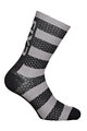 SIX2 Kolarskie klasyczne skarpetki - LUXURY MERINO - czarny/szary