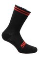 SIX2 Kolarskie klasyczne skarpetki - MERINO WOOL - czarny/czerwony
