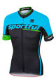 SPORTFUL Koszulka kolarska z krótkim rękawem - SC TEAM - czarny/jasnoniebieski