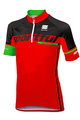 SPORTFUL Koszulka kolarska z krótkim rękawem - SC TEAM KIDS - czarny/czerwony