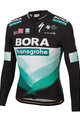 SPORTFUL Zimowa koszulka kolarska z długim rękawem - BORA 2020 WINTER - zielony/czarny