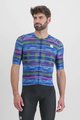 SPORTFUL Koszulka kolarska z krótkim rękawem - GLITCH BOMBER - niebieski