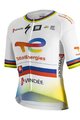SPORTFUL Koszulka kolarska z krótkim rękawem - TOTAL ENERGIES 2022 - biały/żółty/niebieski/pomarańczowy