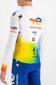 SPORTFUL Zimowa koszulka kolarska z długim rękawem - TOTAL ENERGIES 2022 - pomarańczowy/biały/niebieski/żółty