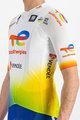 SPORTFUL Koszulka kolarska z krótkim rękawem - TOTAL ENERGIES 2022 - biały/niebieski/pomarańczowy/żółty
