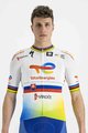 SPORTFUL Koszulka kolarska z krótkim rękawem - TOTAL ENERGIES 2022 - żółty/pomarańczowy/biały/niebieski