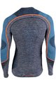UYN Kolarska koszulka z długim rękawem - AMBITYON - pomarańczowy/niebieski/szary