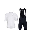 HOLOKOLO Krótka koszulka kolarska i spodenki - VICTORIOUS ELITE - czarny/biały