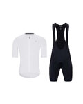 HOLOKOLO Krótka koszulka kolarska i spodenki - AEROLITE - czarny/biały